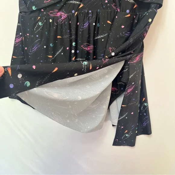 TORRID Asymmetrical One Piece Swimsuit Swim Dress Galaxy Celestial Sz 5X - Picture 6 of 13